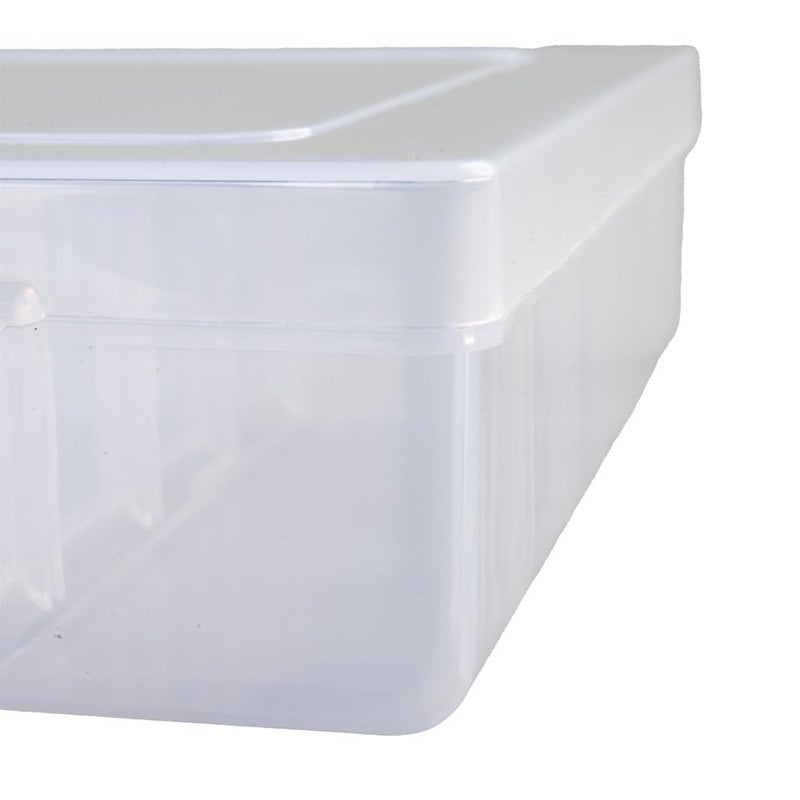 Craft County Embroidery Floss and Thread Organizer Box â€“ 17 Compartments â€“ Clear White Plastic â€“ Empty (Organizer) - Image 4